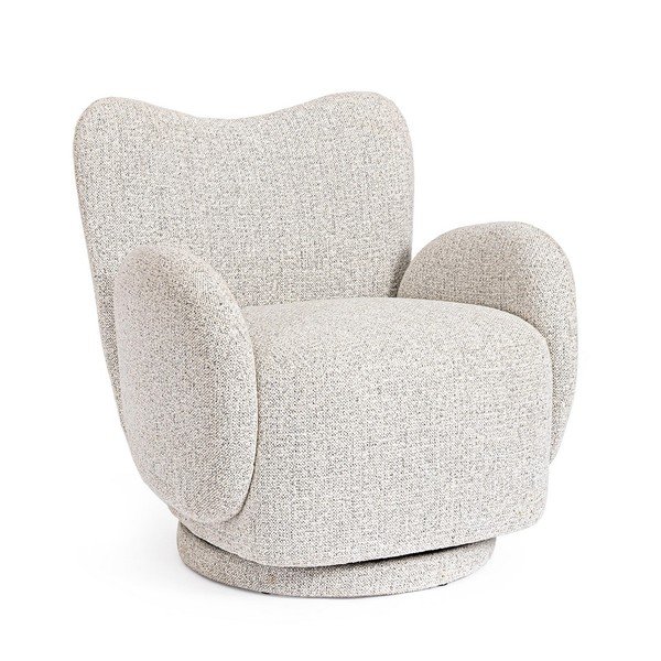 Svijetlo siva okretna fotelja Harper – Bizzotto