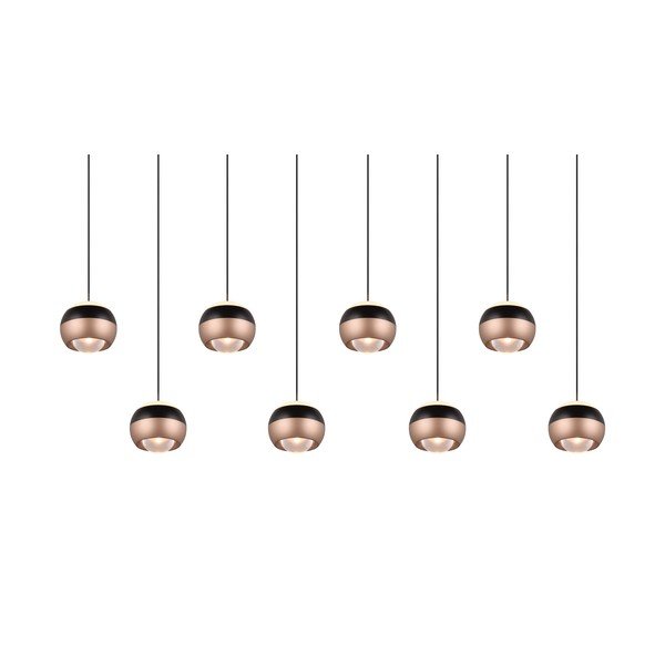 Crna/u bakrenoj boji LED viseća svjetiljka s metalnim sjenilom Orbit – Trio Select-image-2