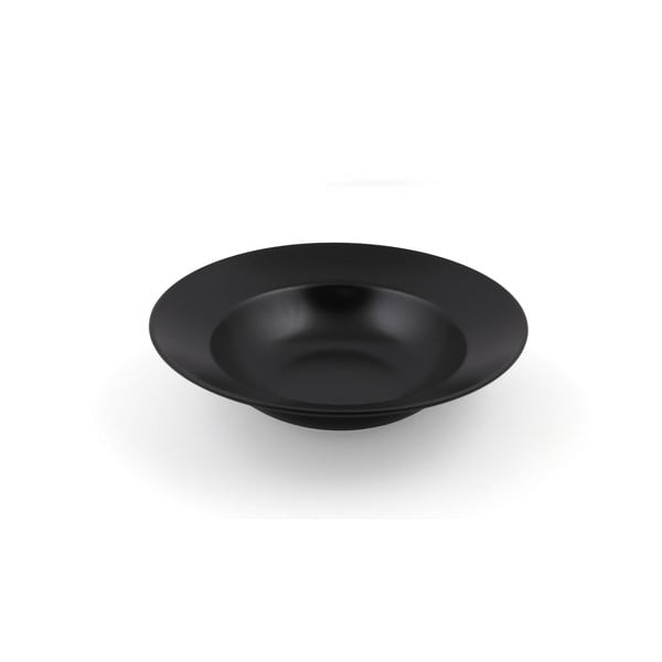 Crni dubok tanjur od kamenine ø 26 cm – Hermia