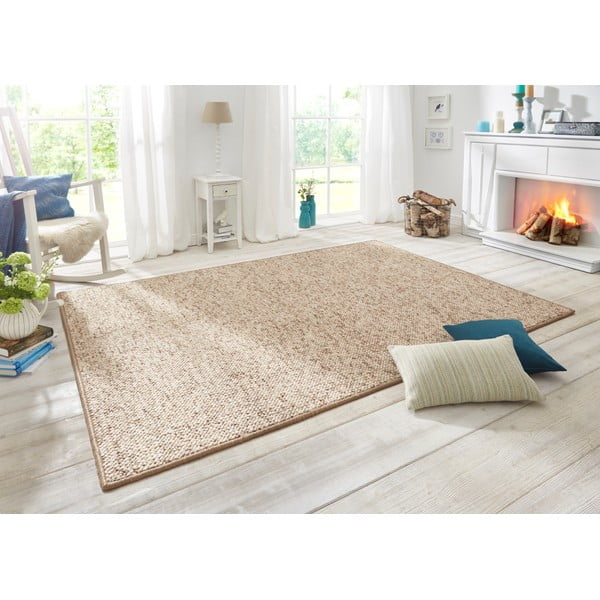 Svjetlo smeđi tepih 60x90 cm Wolly – BT Carpet-image-1