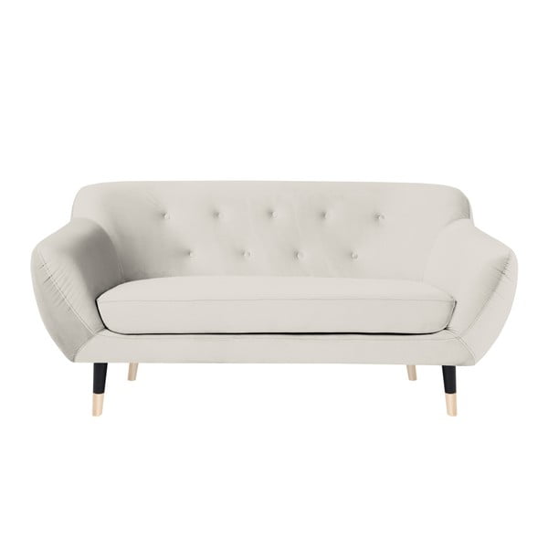 Krem kauč s crnim nogama Mazzini Sofas Amelie, 158 cm