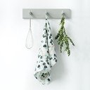 Bijelo-zelena lanena krpa Linen Tales Eucalyptus, 65 x 45 c