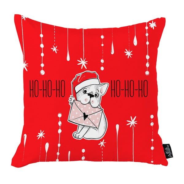 Mike &amp; Co. crvena božićna navlaka za jastuk NEW YORK Božićni pas Honey Ho-Ho-Ho, 45 x 45 cm