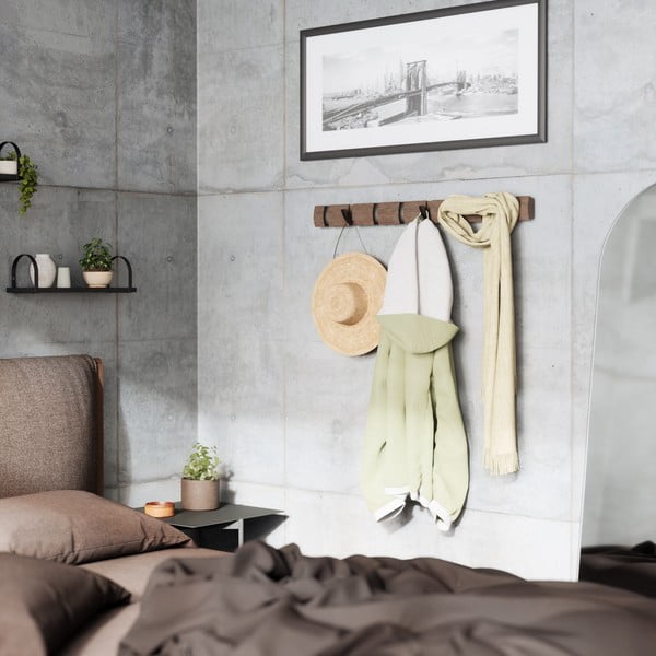 Zidna vješalica od drva sive topole Flip - Umbra-image-1