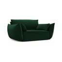 Tamno zelena baršunasti fotelja Vanda – Mazzini Sofas