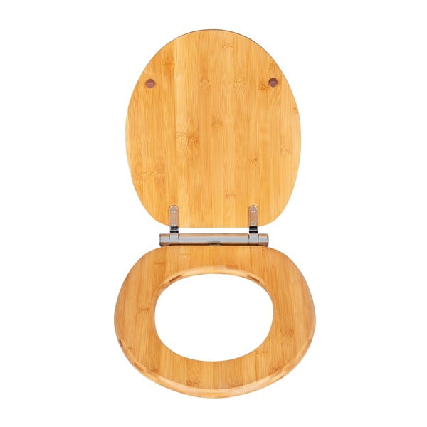 Drvena WC daska s lakim zatvaranjem Wenko Bambusa, 35 x 41 cm-image-1
