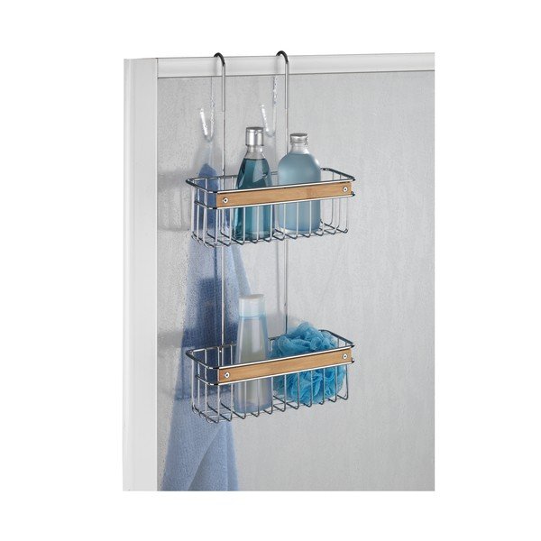 Dvoetažna viseća polica od nehrđajućeg čelika za tuš Wenko Zerbo-image-2