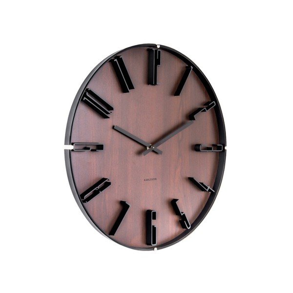 Tamnosmeđi zidni sat Karlsson Sentient, ⌀ 40 cm-image-1