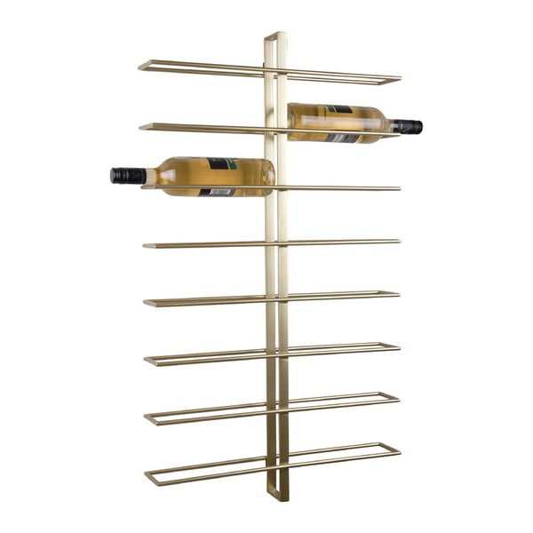 Zidni metalni držač za boce vina u zlatnoj boji broj boca 16 kom  Dual  – PT LIVING