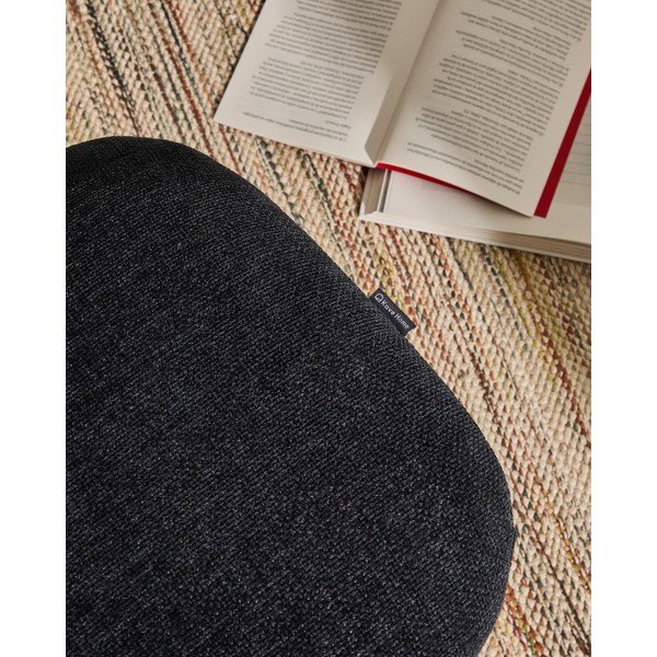 Tamno plavi tabure od šenila Teryl – Kave Home-image-3