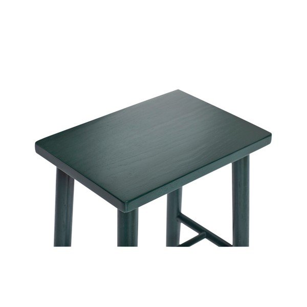 Tamnozelena barska stolica izrađena od hrastovine Hübsch Oak Barska stolica, visina 52 cm-image-1