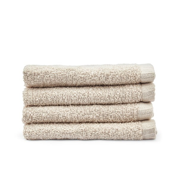 Bež brzosušeći pamučni ručnici u setu 4 kom 30x30 cm Quick Dry – Catherine Lansfield