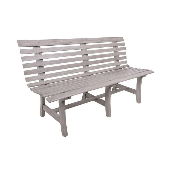 Siva vrtna klupa od masivnog drveta Mandalay – Garden Pleasure