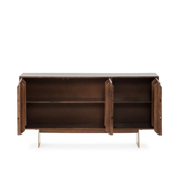 Smeđa komoda od masivnog manga 145x76x40 cm Trisha – MOME-image-3