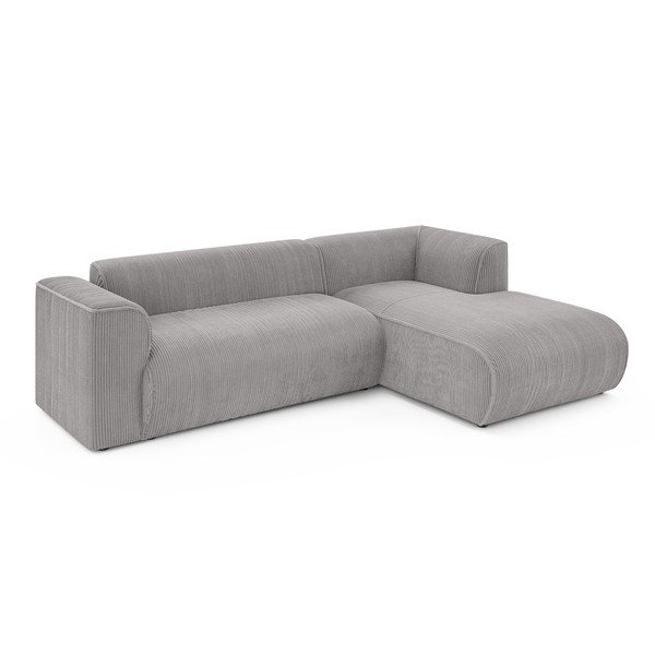 Svijetlo siva kutna garnitura od samta (s desnim kutom/s ležaljkom) Merid  – Ropez-image-2