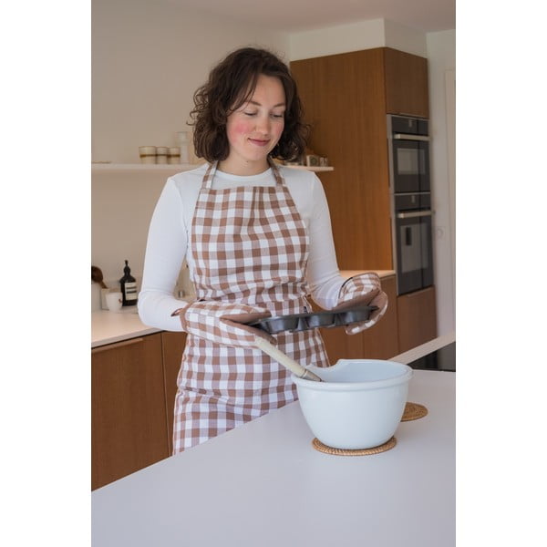 Pamučne kuhinjske rukavice u setu 2 kom Gingham – Tiseco Home Studio-image-1