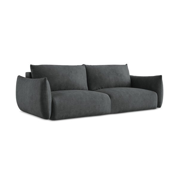 Tamno siva sklopiva sofa od šenila 230 cm Leila – Makamii-image-2
