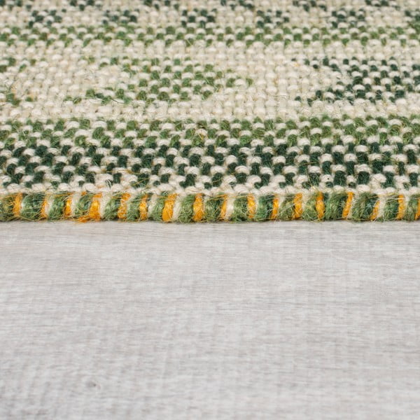 Zeleni tepih od mješavine jute 120x170 cm Mara Jute Border – Flair Rugs-image-4