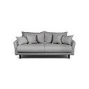 Siva sklopiva/s prostorom za odlaganje sofa od samta 215 cm Bjork – Bonami Selection