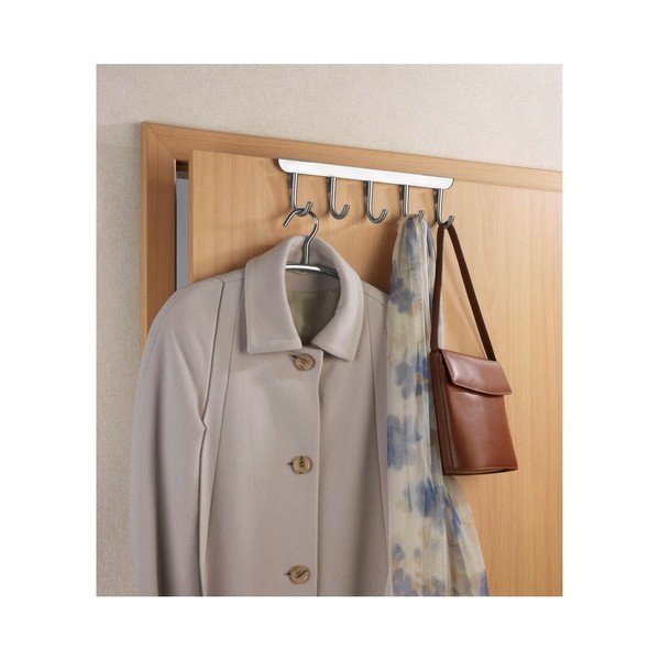 Vješalica za vrata s 5 kukica u srebrnoj boji Wenko Asola-image-3