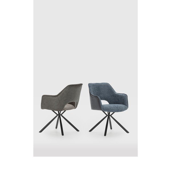 Sive podstavljene blagovaonske stolice u setu s naslonima za ruke 2 kom Mariel – Marckeric-image-1