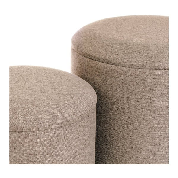 Svjetlo smeđi taburei 2 kom – Casa Selección-image-2