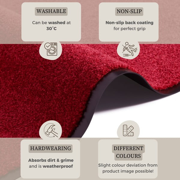 Hanse Home Wash &amp; Clean crvena prostirka, 39 x 58 cm-image-2