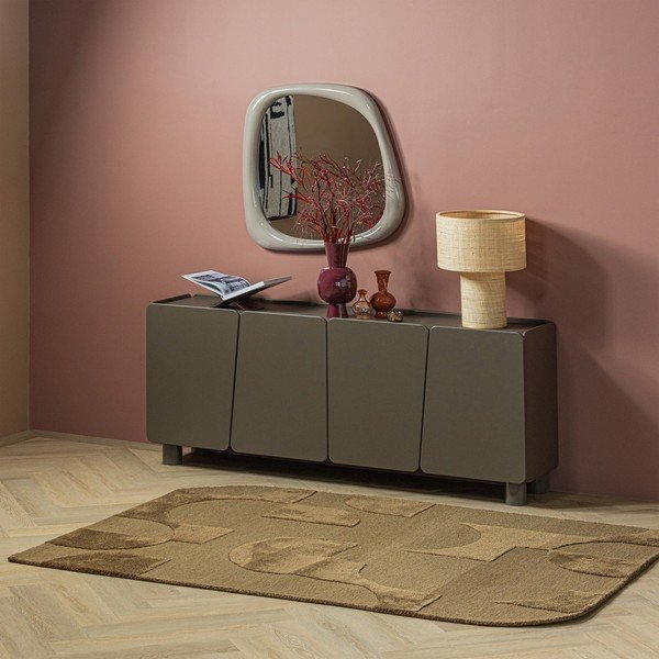 Smeđi tepih od mješavine vune 170x240 cm Livo – WOOOD-image-1