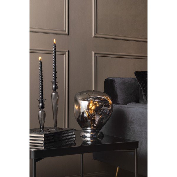 Smeđi stakleni svijećnjak PT LIVING Swirl, visina 17 cm-image-1