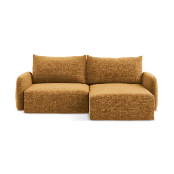 Narančasta sklopiva/s prostorom za odlaganje kutna garnitura (s desnim kutom) Kalena – Makamii