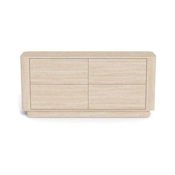 Komoda u dekoru hrasta u svijetloj prirodnoj boji 160x75x40 cm Atmore – Actona-image-3