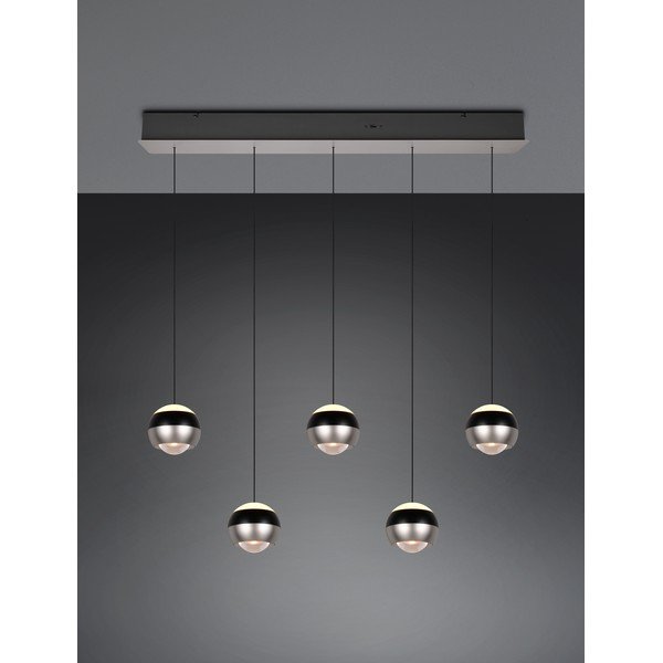 Crna/u srebrnoj boji LED viseća svjetiljka Orbit – Trio Select-image-3