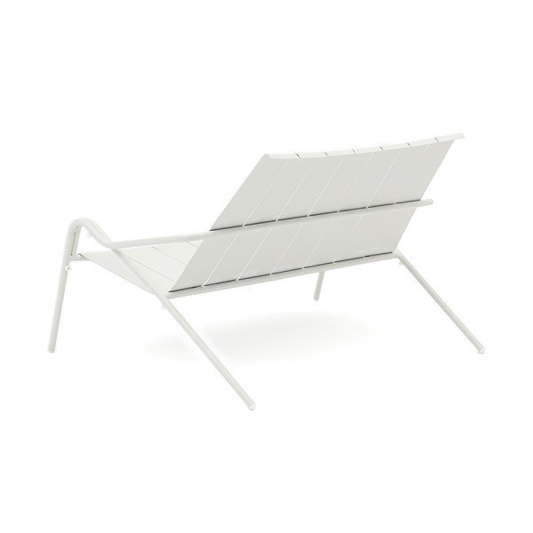Svijetlo siva metalna vrtna klupa Fleole – Ezeis-image-2