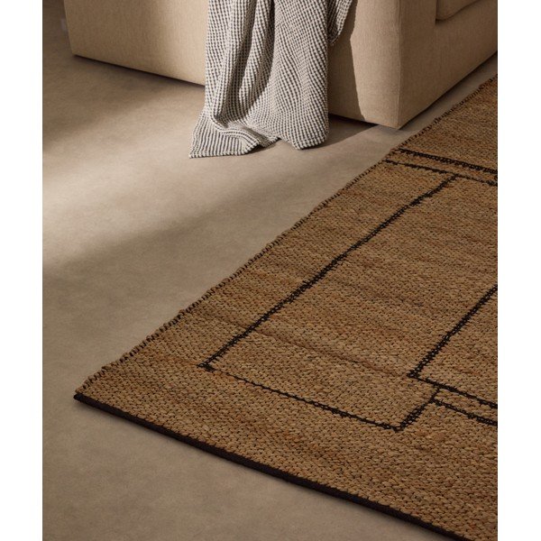 Obostrani/ručno rađen juten tepih u prirodnoj boji 200x300 cm Velira – Kave Home-image-2