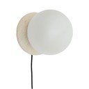 Bijela/krem mramorna zidna lampa ø 20 cm Malachi – Kave Home