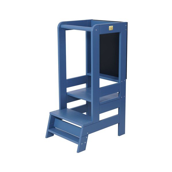 Plavi toranj za učenje od masivnog bora Montessori – Meowbaby