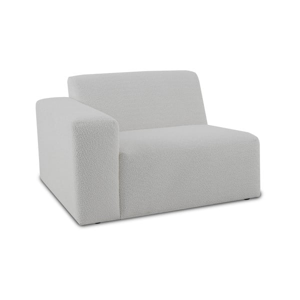 Bijela modularna sjedeća garnitura od bouclé tkanine (s lijevim kutom) Roxy – Scandic-image-1