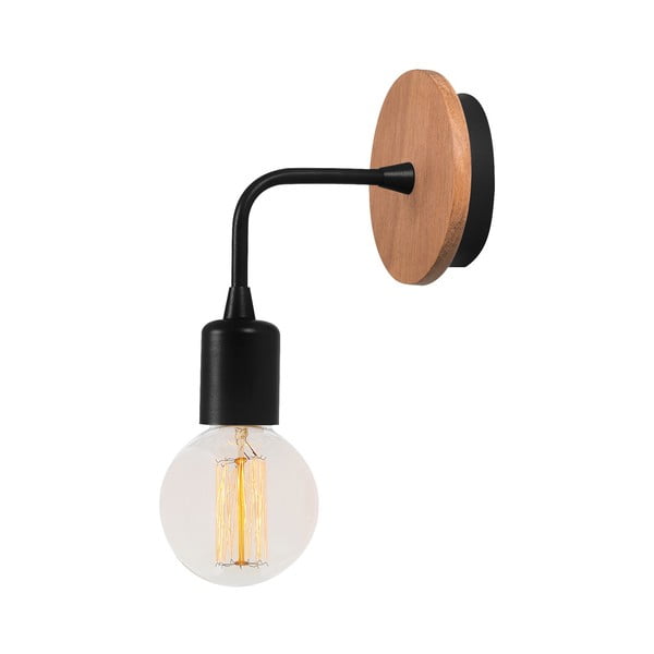Crna/u prirodnoj boji zidna lampa Dartini – Opviq lights