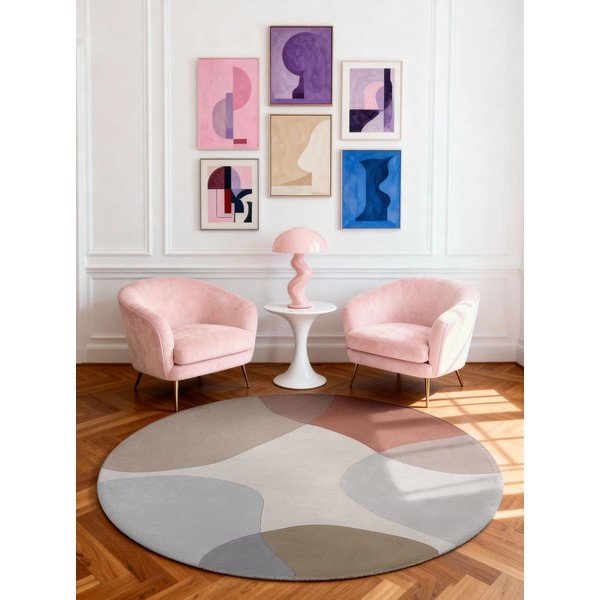 Bež ručno rađen vunen okrugao tepih ø 200 cm Hackney Clarissa – Ted Baker-image-1