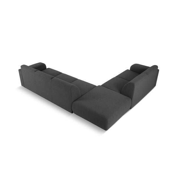 Tamno siva kutna garnitura od bouclé tkanine (s lijevim kutom) Molino – Micadoni Home-image-3