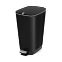 Mat crna plastična kanta za smeće s pedalom 45 l Chic Bin – KIS
