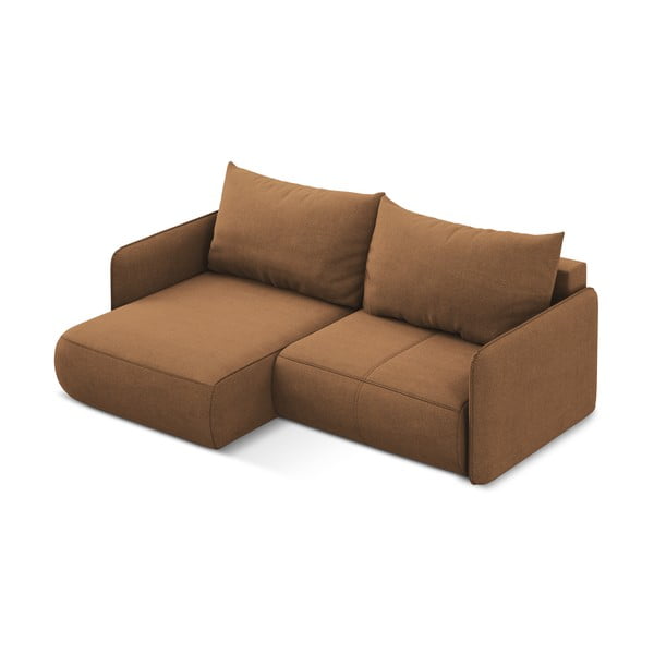 Narančasta sklopiva/s prostorom za odlaganje kutna garnitura (s lijevim kutom) Nanea – Makamii-image-4