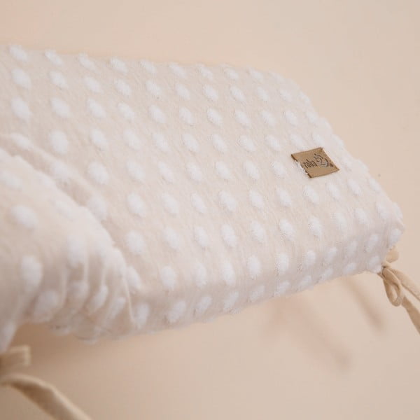 Bež ograda za dječji krevet od mješavine pamuka 170 cm Frosty Almond – Roba-image-3