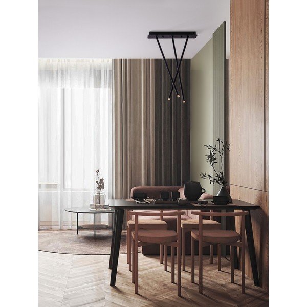 Mat crna LED stropna svjetiljka aluminijska sa savitljivom konstrukcijom 10x45 cm Stilvi – Nova Luce-image-1
