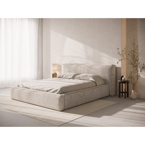 Bež podstavljeno uzglavlje 209x100 cm Olivia – Micadoni -image-1