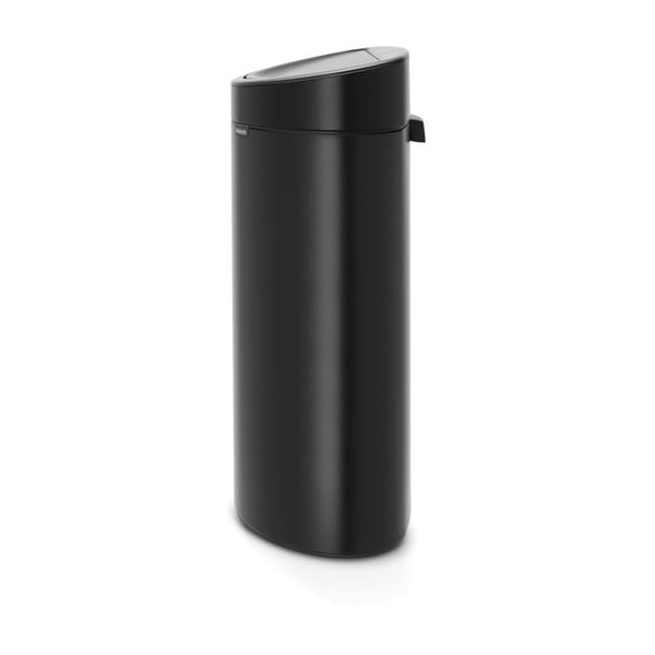 Mat crna željezna kanta za smeće na dodir 40 l Touch Bin – Brabantia-image-2