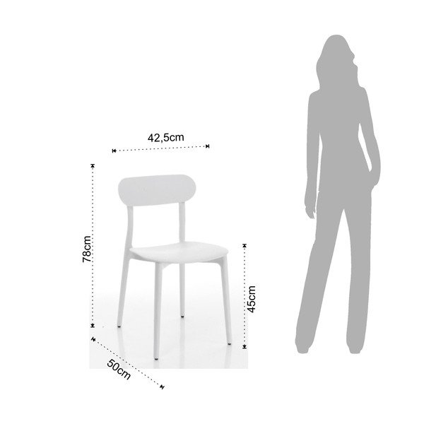 Bijela plastična vrtna stolica Stoccolma - Tomasucci-image-3