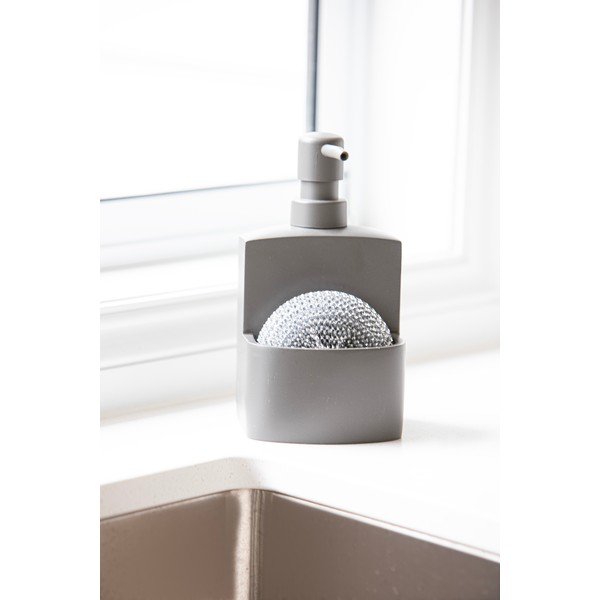 Sivi dozator sapuna od polyresina 250 ml Essentials – Ladelle-image-1