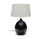 Crno-bijela stolna lampa s tekstilnim sjenilom (visina 72 cm) Foixa – Kave Home