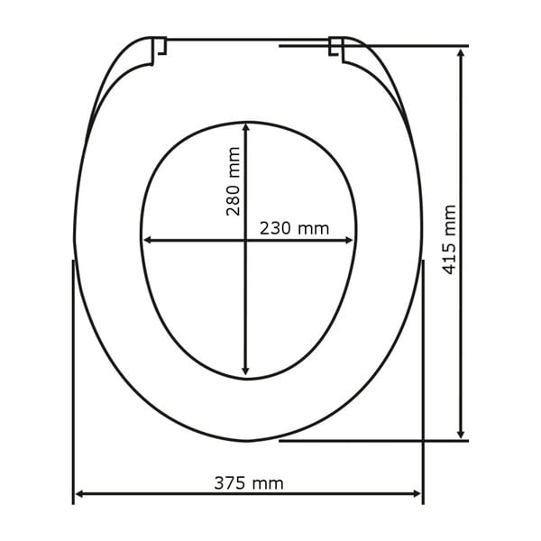 Sivo WC sjedalo s lakim zatvaranjem Wenkoo Samos 44,5 x 37,5 cm-image-3